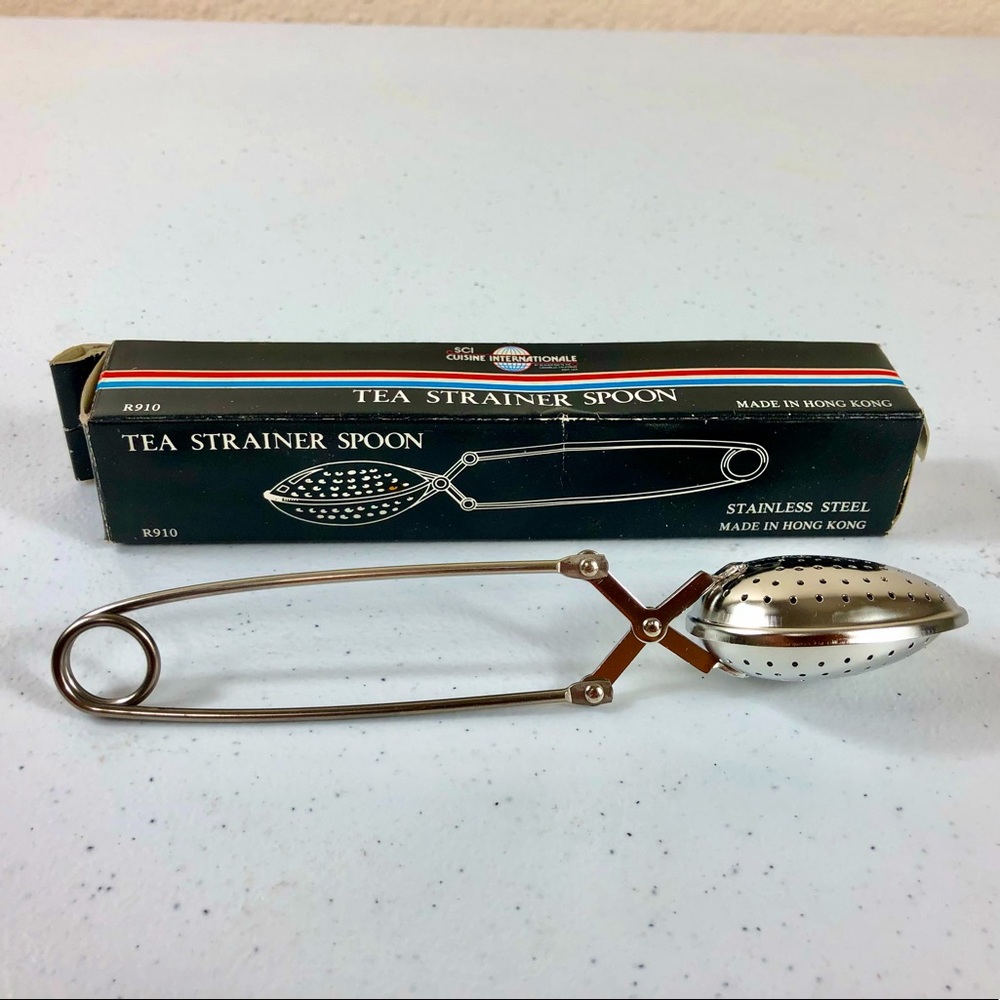 NEW Vintage Silver Tea Strainer Spoon
